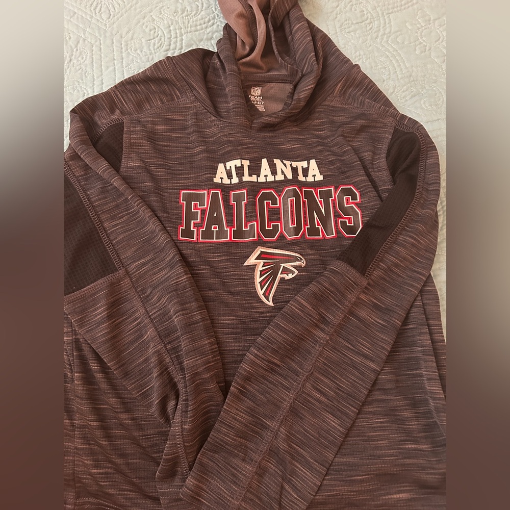 NFL Boys 6/7 Atlanta Falcons Hoodie - Team Logo Pullover lightweight
